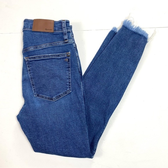 MADEWELL Petite 10" High-Rise Skinny Jeans Mackey Wash Button-Front Style#AG149 - Picture 9 of 10